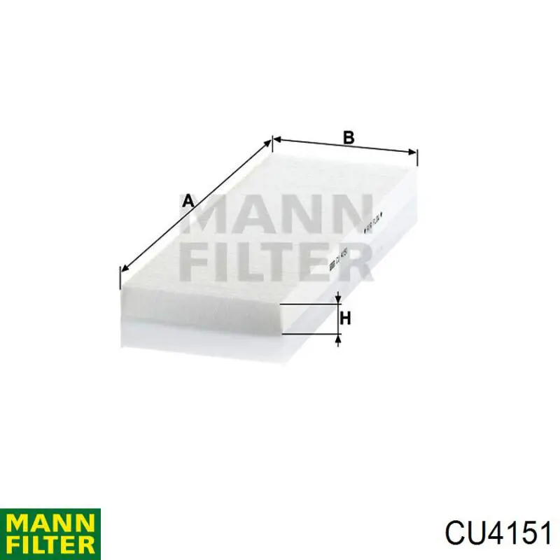 Filtro de salão Mann-Filter CU4151 preço, a partir de 6,64 USD