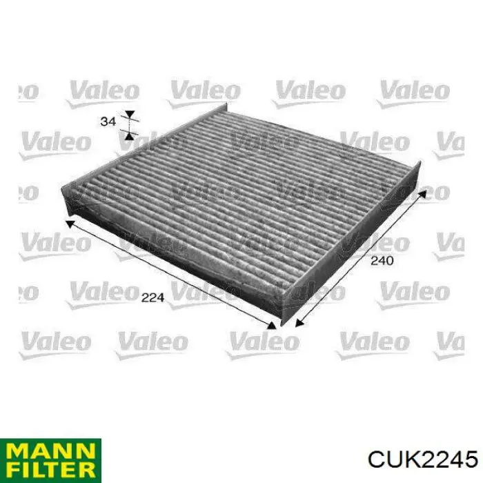 Filtro de salão Mann-Filter CUK2245 preço, a partir de 15,40 USD
