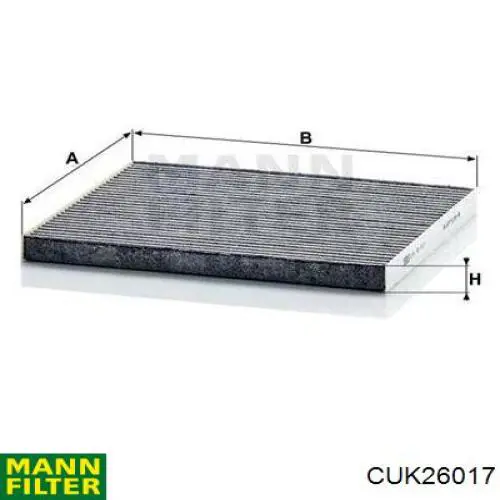 Filtro de salão Mann-Filter CUK26017 preço, a partir de 9,34 USD