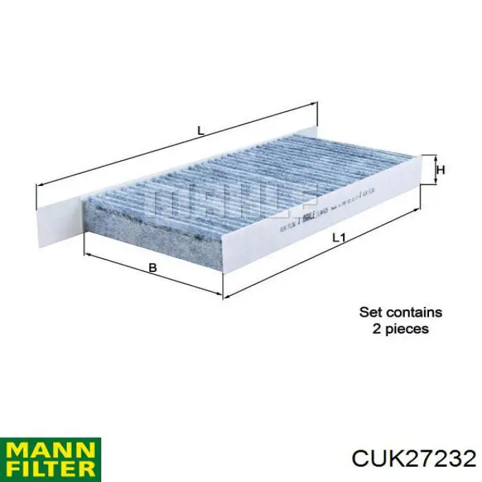 Filtro de salão Mann-Filter CUK27232 preço, a partir de 16,18 USD