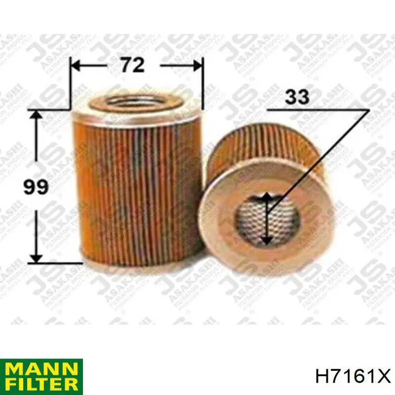 Compre H7161X Mann-Filter Filtro de óleo