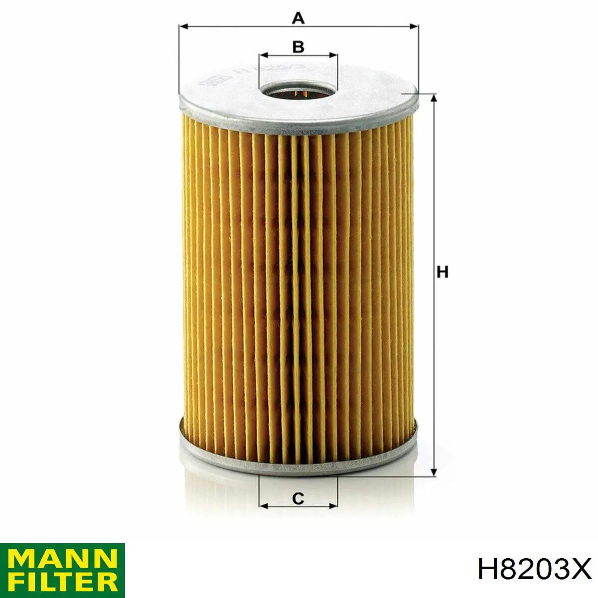H8203X Mann-Filter Filtro de óleo