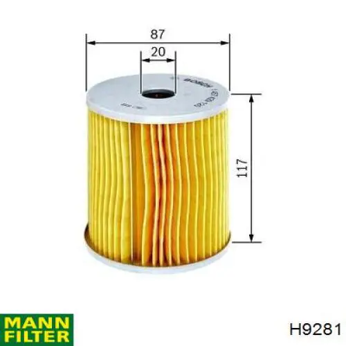 Filtro de óleo Mann-Filter H9281 preço, a partir de 10,92 USD