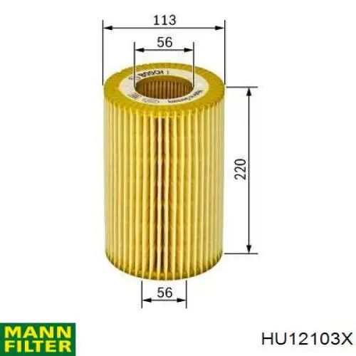 Filtro de óleo Mann-Filter HU12103X preço, a partir de 27,70 USD