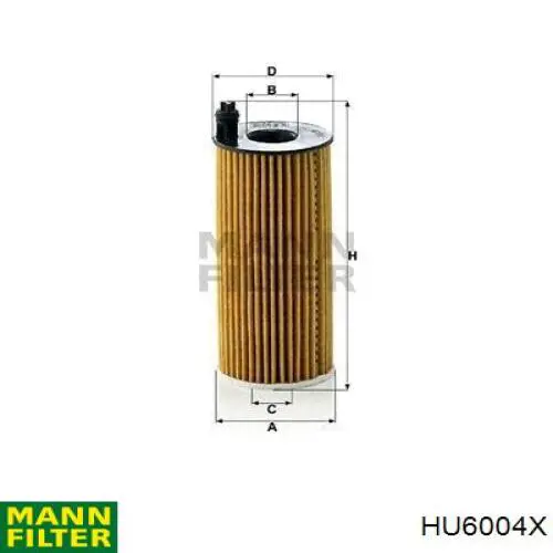 HU6004X Mann-Filter Filtro de óleo