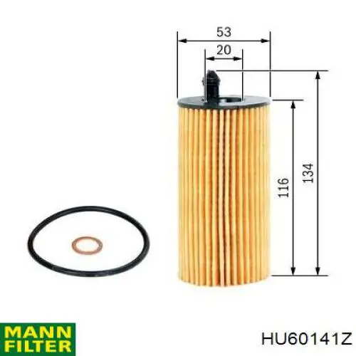 Filtro de óleo Mann-Filter HU60141Z preço, a partir de 13,57 USD