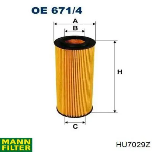 Compre HU7029Z Mann-Filter Filtro de óleo