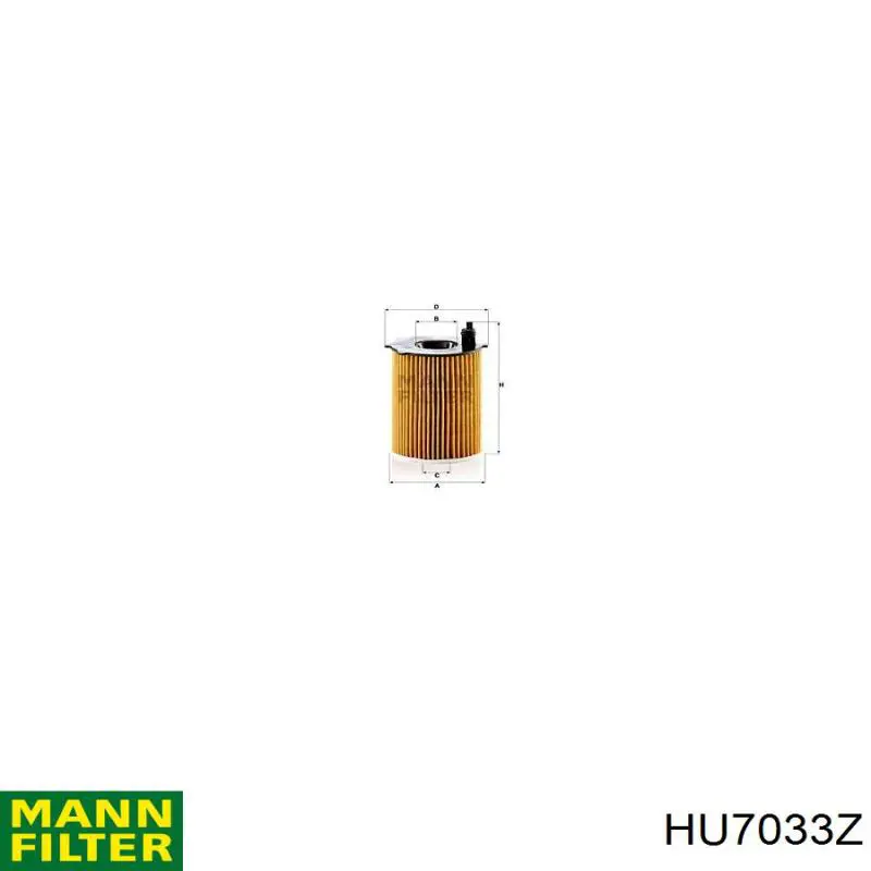 HU7033Z Mann-Filter Filtro de óleo