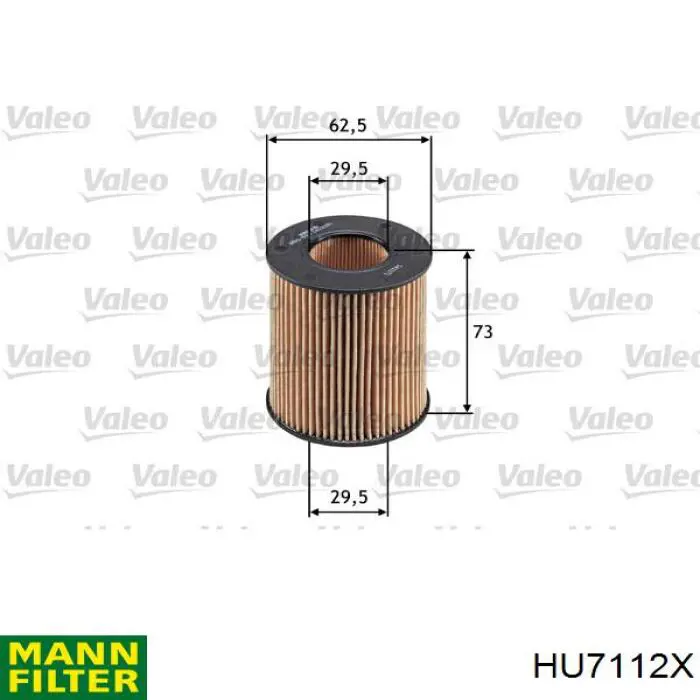 Filtro de óleo HU7112X Mann-Filter