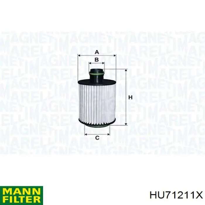 Filtro de óleo HU71211X Mann-Filter