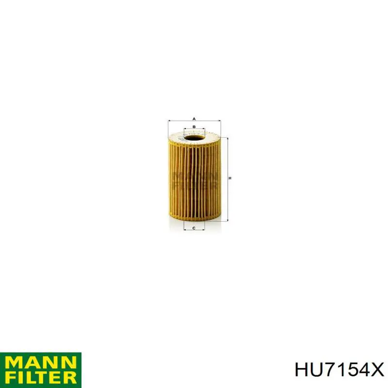 HU7154X Mann-Filter Filtro de óleo