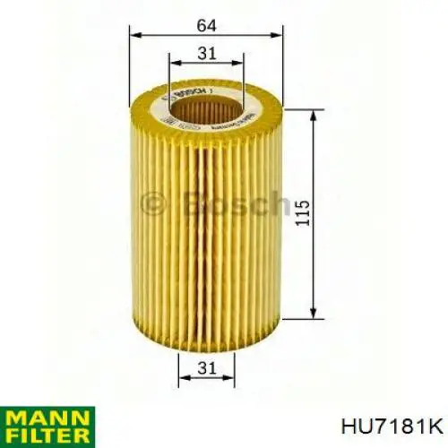 Compre HU7181K Mann-Filter Filtro de óleo