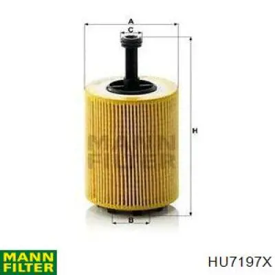 Filtro de óleo Mann-Filter HU7197X preço, a partir de 6,08 USD