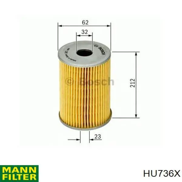Compre HU736X Mann-Filter Filtro de óleo