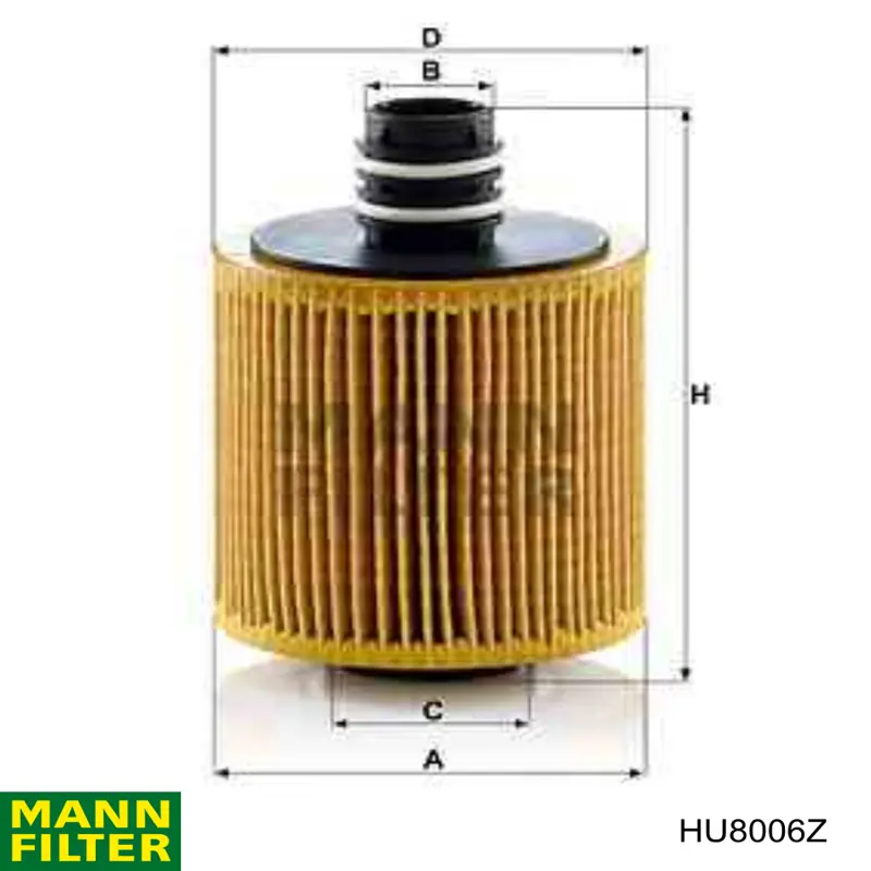 Compre HU8006Z Mann-Filter Filtro de óleo