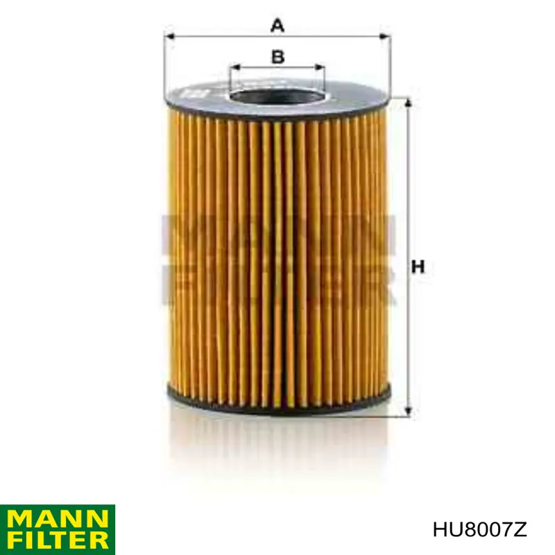 HU8007Z Mann-Filter Filtro de óleo