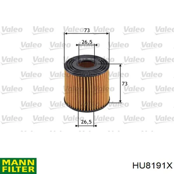 HU8191X Mann-Filter Filtro de óleo