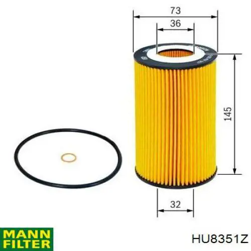 Filtro de óleo HU8351Z Mann-Filter