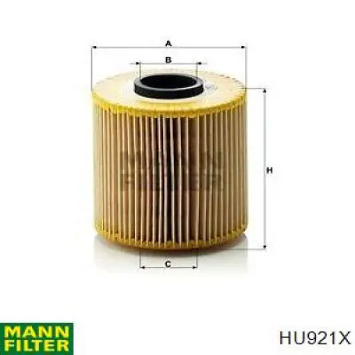 Filtro de óleo HU921X Mann-Filter