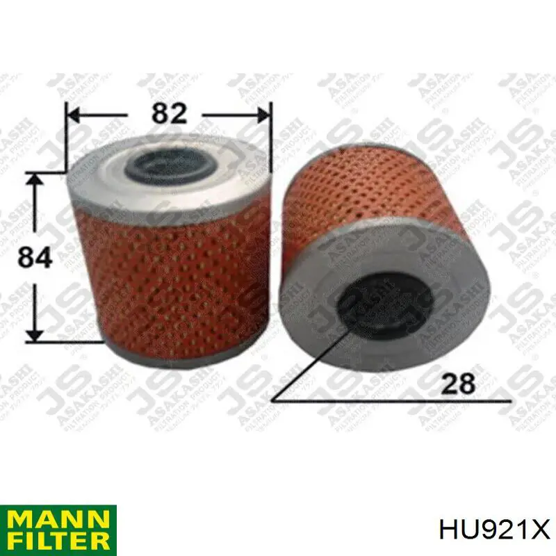 Filtro de óleo Mann-Filter HU921X