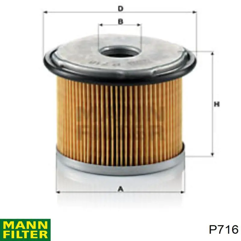 Filtro de combustível Mann-Filter P716 preço, a partir de 7,05 USD
