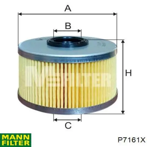 Filtro de combustível Mann-Filter P7161X preço, a partir de 4,12 USD