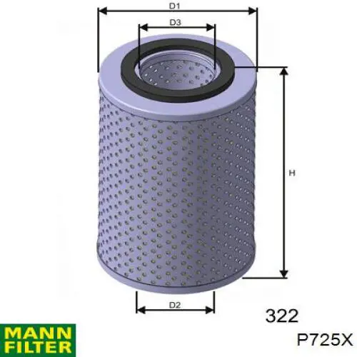 P725X Mann-Filter Filtro de combustível
