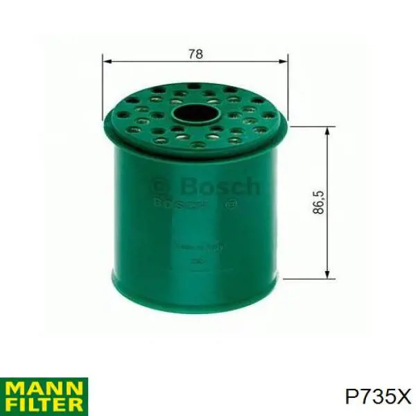 Filtro de combustível Mann-Filter P735X preço, a partir de 8,94 USD
