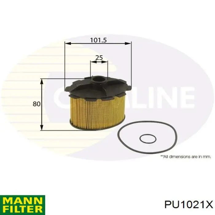 Compre PU1021X Mann-Filter Filtro de combustível
