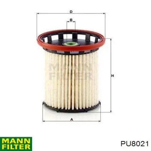 PU8021 Mann-Filter Filtro de combustível