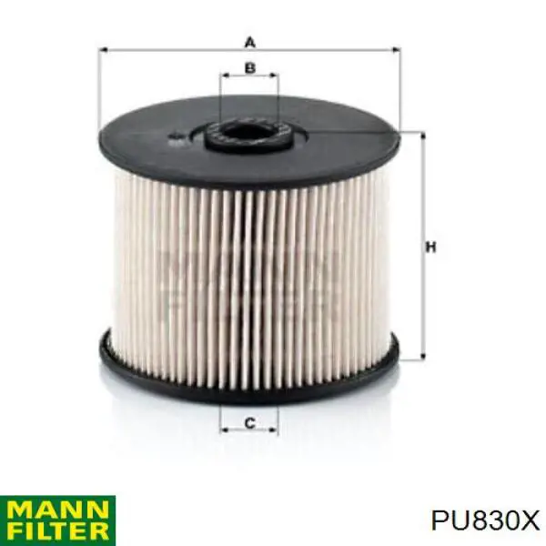 PU830X Mann-Filter Filtro de combustível