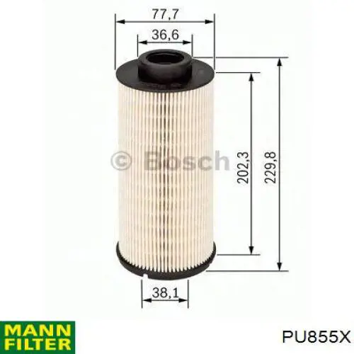 Filtro de combustível Mann-Filter PU855X preço, a partir de 16,25 USD