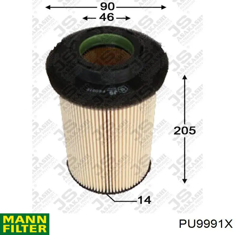 Compre PU9991X Mann-Filter Filtro de combustível