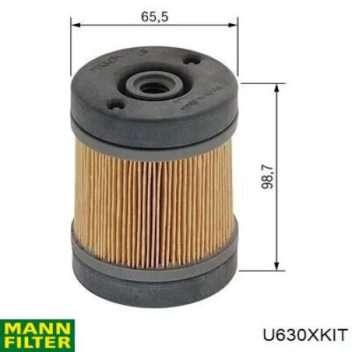 U630XKIT Mann-Filter Filtro de partículas do sistema dos gases de escape