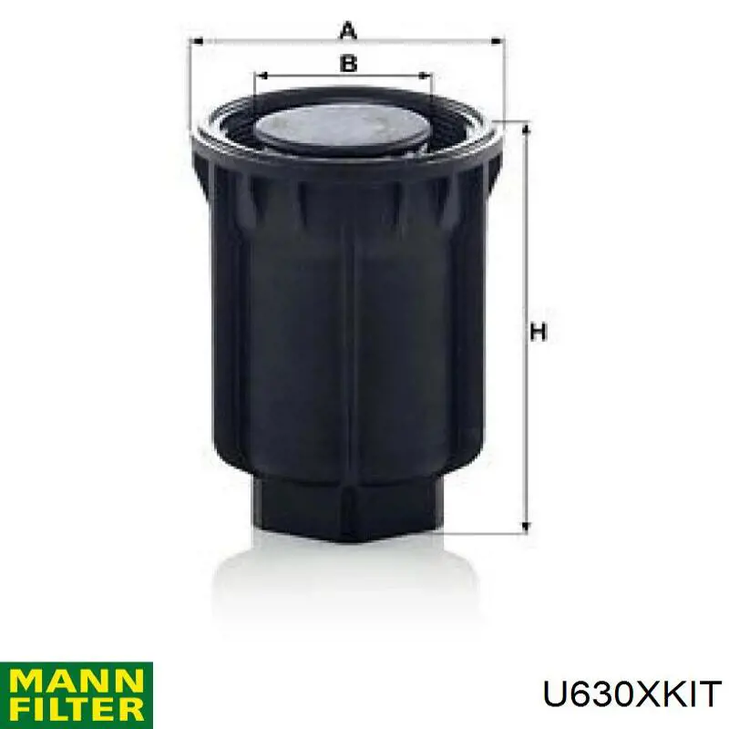 Filtro de partículas do sistema dos gases de escape Mann-Filter U630XKIT preço, a partir de 40,42 USD