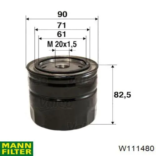 Filtro de óleo Mann-Filter W111480 preço, a partir de 10,53 USD