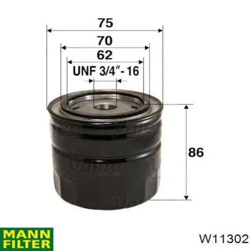 Filtro de óleo Mann-Filter W11302 preço, a partir de 10,17 USD