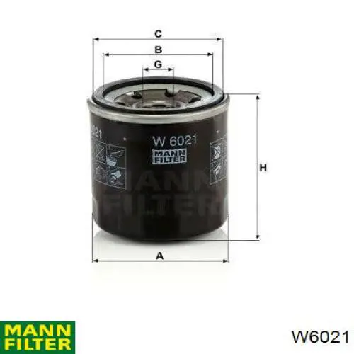 Filtro de óleo Mann-Filter W6021 preço, a partir de 6,81 USD