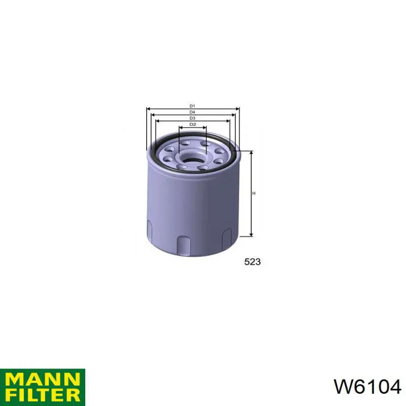 Compre W6104 Mann-Filter Filtro de óleo