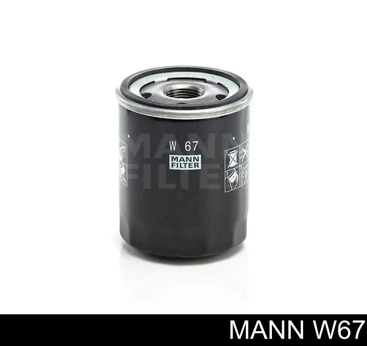Filtro de óleo Mann-Filter W67 preço, a partir de 6,34 USD