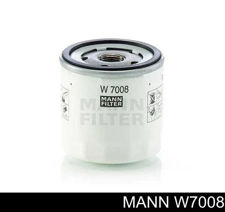Compre W7008 Mann-Filter Filtro de óleo