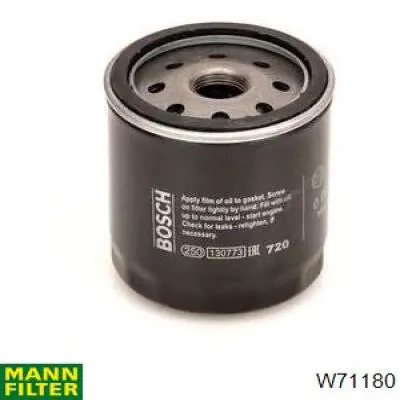 Filtro de óleo W71180 Mann-Filter