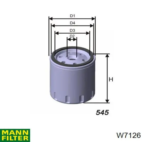 Compre W7126 Mann-Filter Filtro de óleo