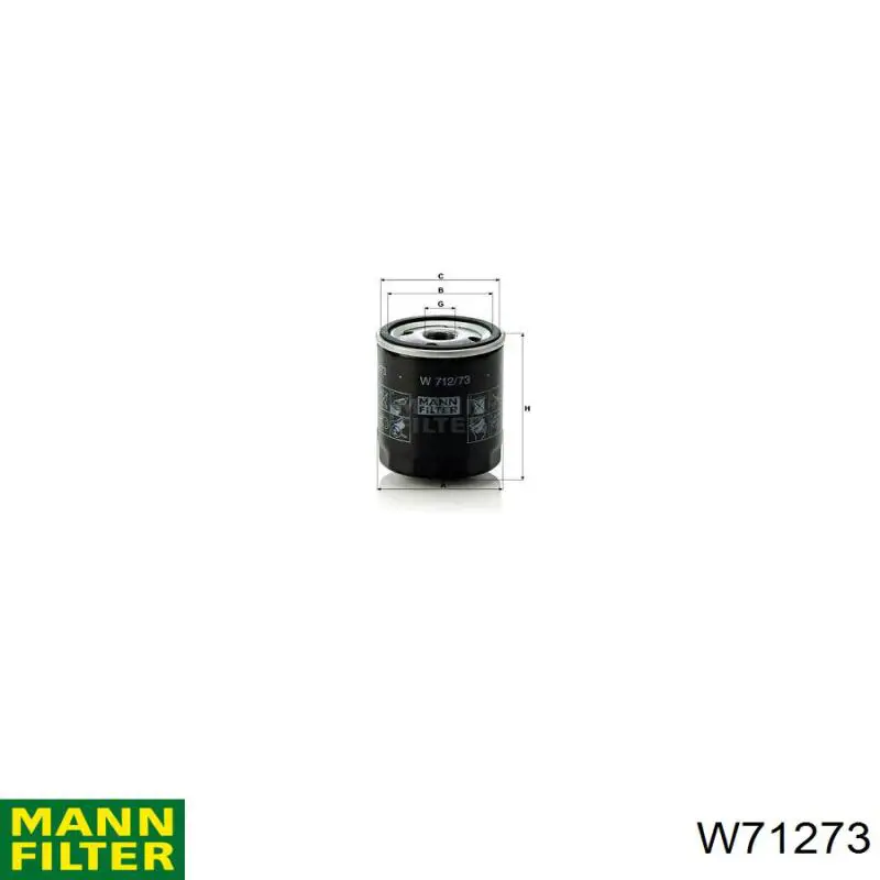 Filtro de óleo Mann-Filter W71273 preço, a partir de 6,88 USD