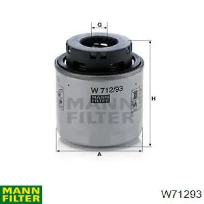Compre W71293 Mann-Filter Filtro de óleo