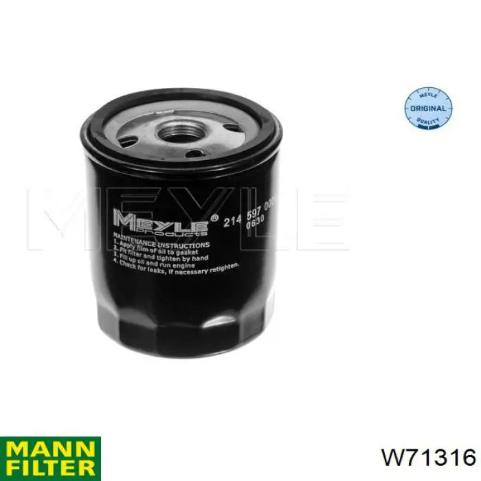 Compre W71316 Mann-Filter Filtro de óleo