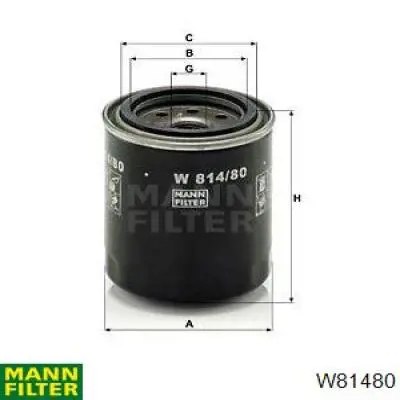Compre W81480 Mann-Filter Filtro de óleo