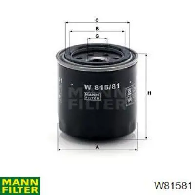 Filtro de óleo Mann-Filter W81581 preço, a partir de 8,94 USD