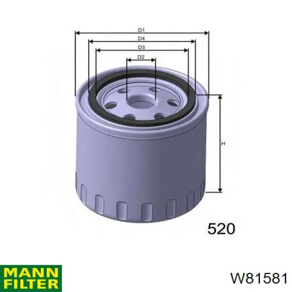 Compre W81581 Mann-Filter Filtro de óleo
