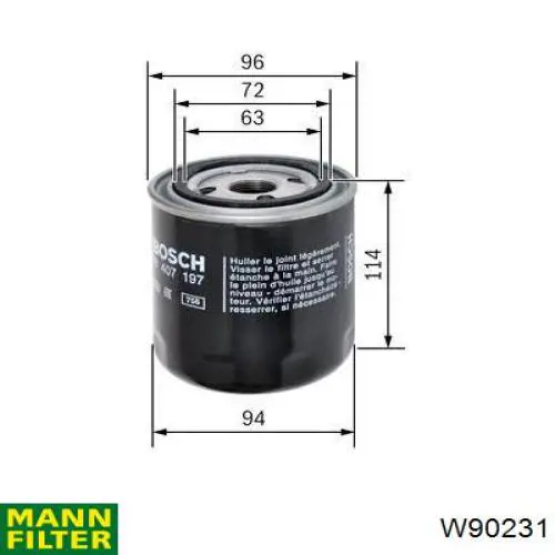W90231 Mann-Filter Filtro da Caixa Automática de Mudança